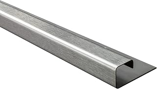 Quadrat Edelstahlschiene Profil Fliesenschiene Edelstahl V2A L300cm 11mm gebürstet