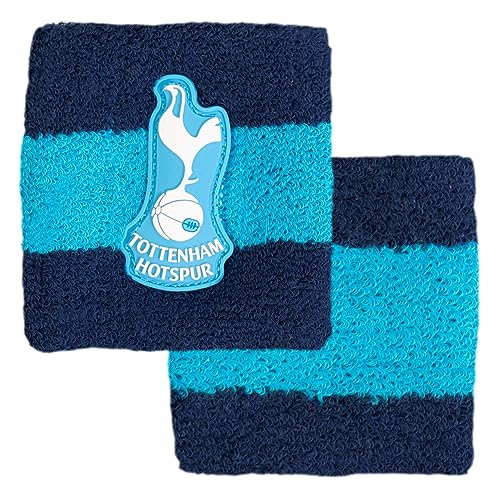 Hy-Pro Officially Licensed Tottenham F.C. Cotton Wristband | Spurs, 2 Pack, Sweatband, Kids, Adult, Unisex, Moisture Wicking Sweat Bands, Football, Running, Sports, Gym, Tennis, Exercise