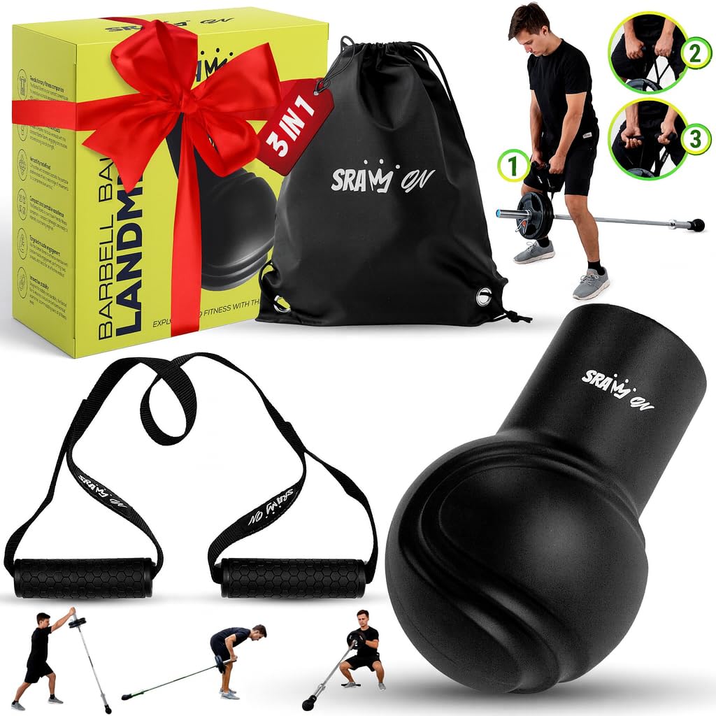 Landmine Attachment for Barbell, Barbell Ball & V Bar Row, Barbell Row Attachment, T Bar Row Attachment, Barbell Landmine Attachment, Landmine Base, Land Mine for Barbell, Exercise Landmine.