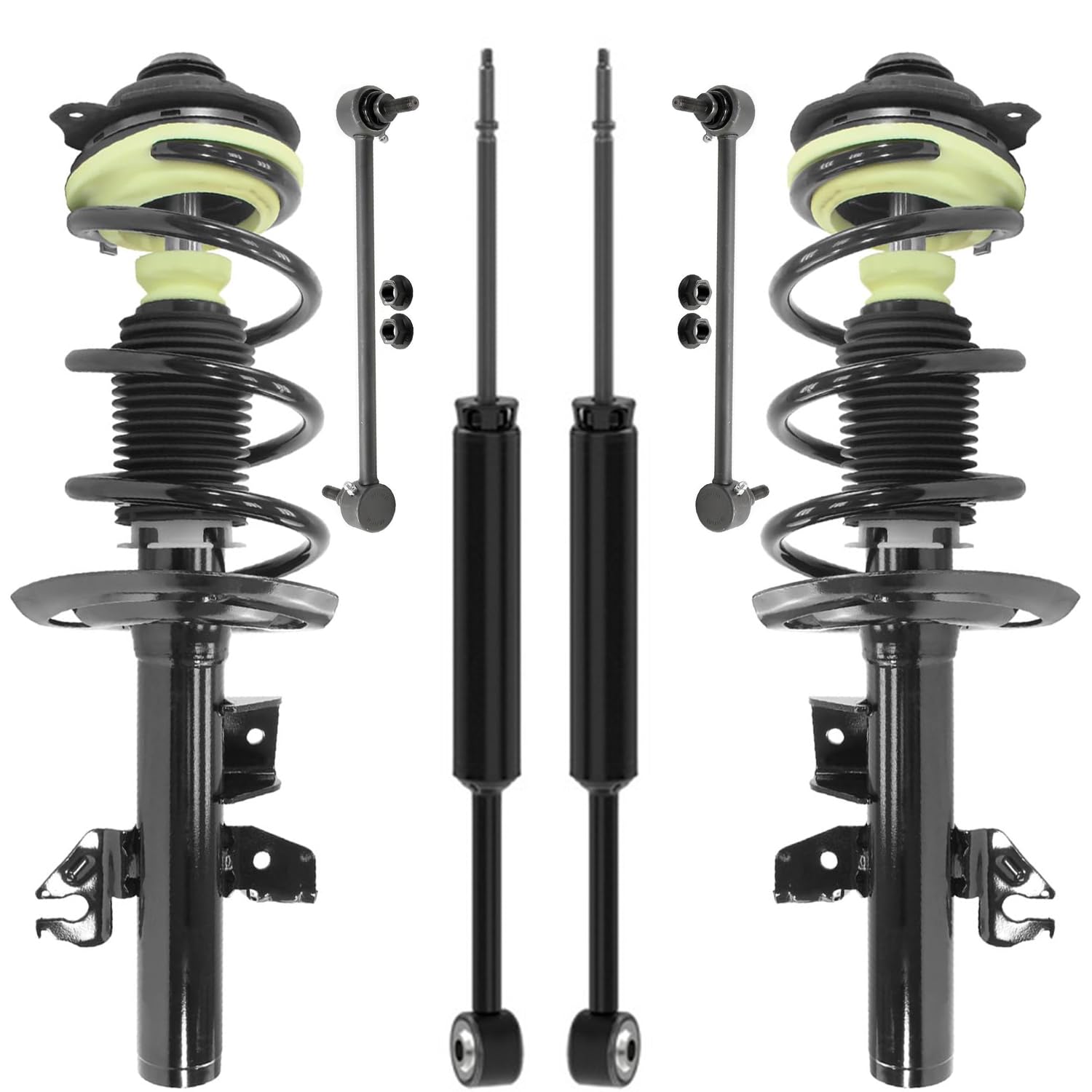 Photo 1 of ***STOCK PHOTO REFERENCE ONLY***Detroit Axle - AWD 2.4L Struts Shocks Kit for 2016 2017 Chrylser 200, 2 Front Struts with Coil Spring 2 Front Sway Bar Links 2 Rear Shock Absorbers Replacement Suspension