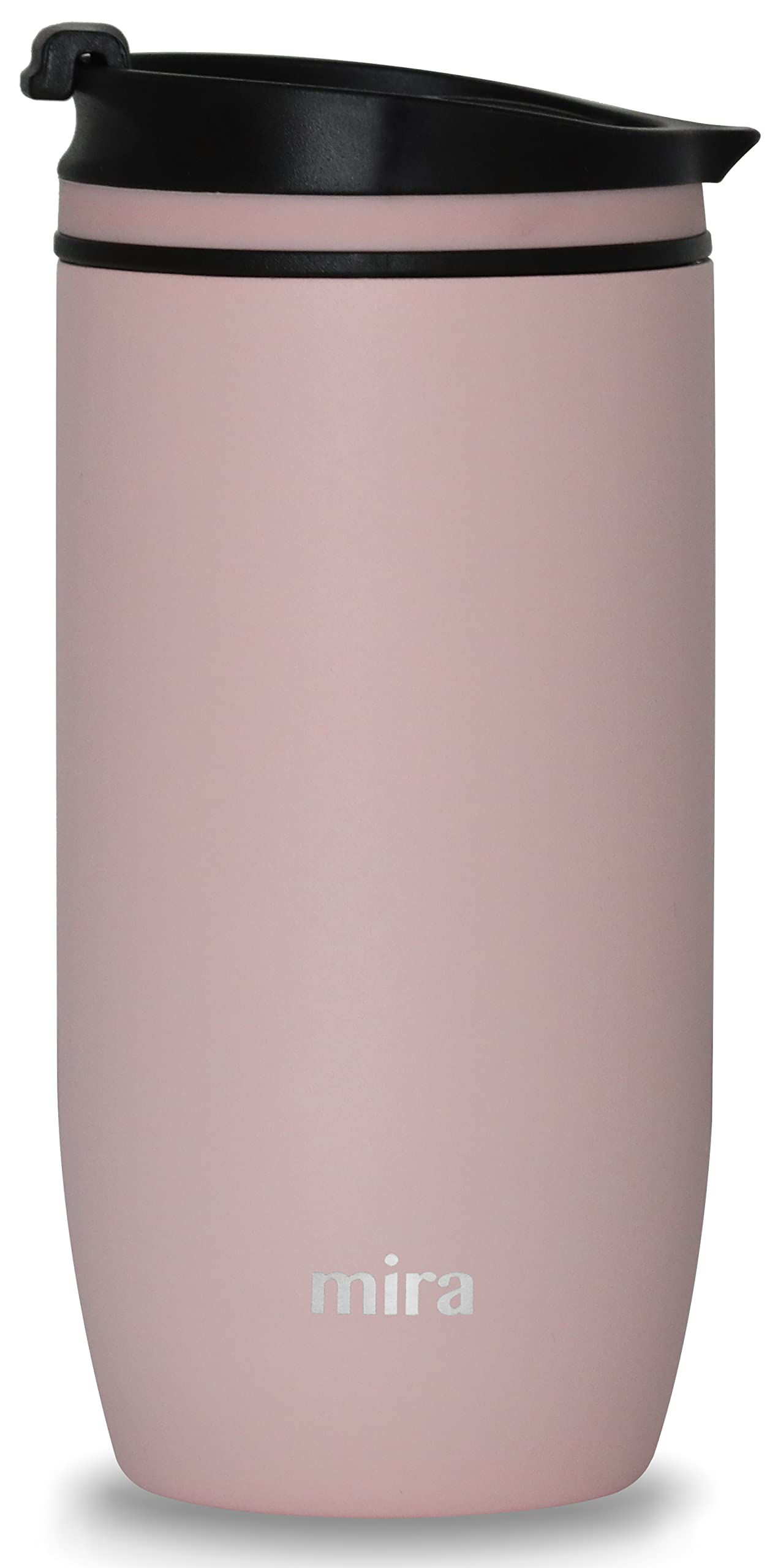 16 oz Travel Coffee Mug - Insulated Stainless Steel Tumbler with Screw Lid - Taffy Pink