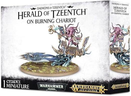 GAMES WORKSHOP 99129915030" Daemons of Tzeentch: Herald of On Burning Chariot Action Figure