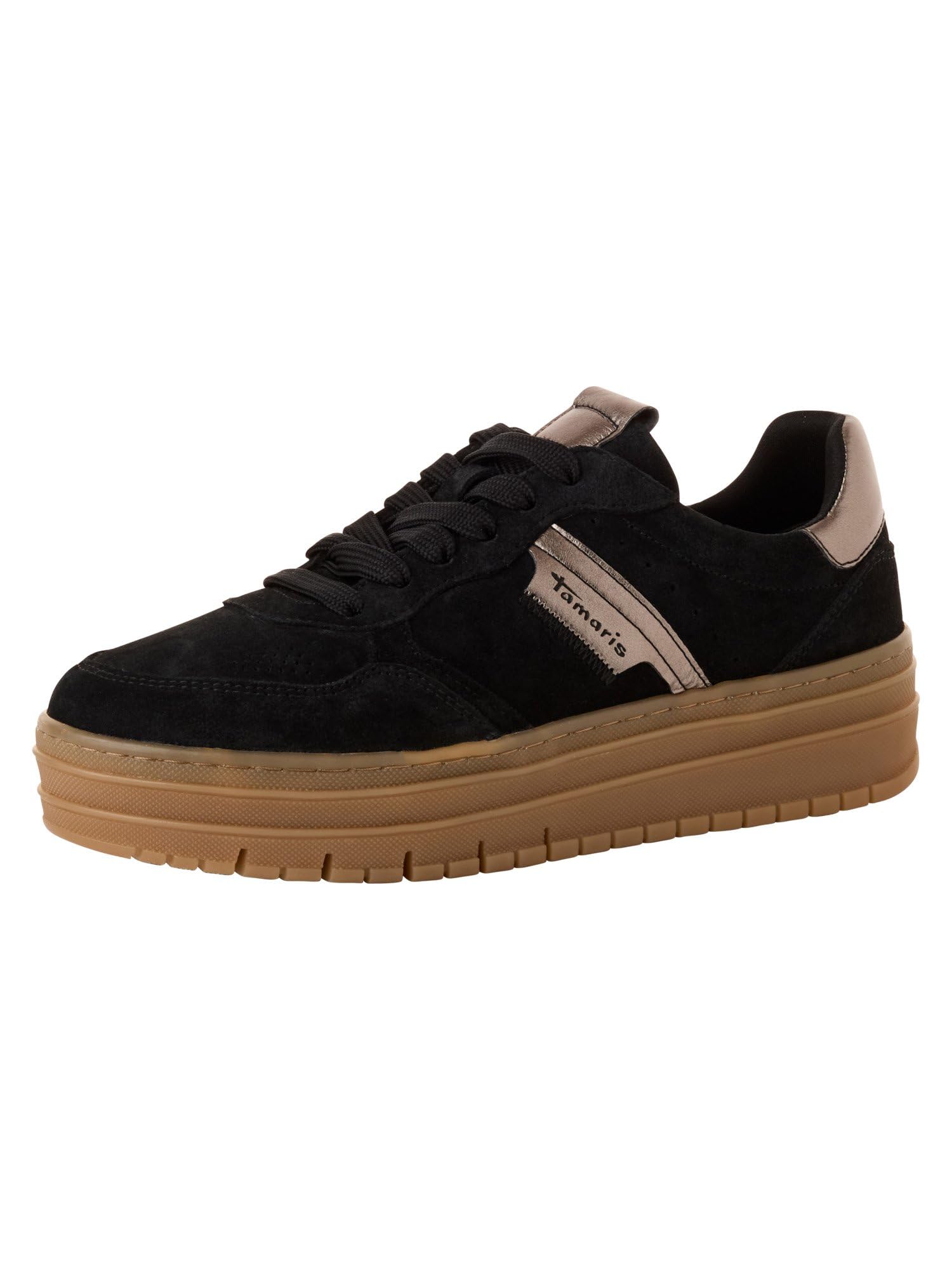 Tamaris Women's Damen 1-23773-43 Sneaker, Black (Black Comb), 3.5 UK