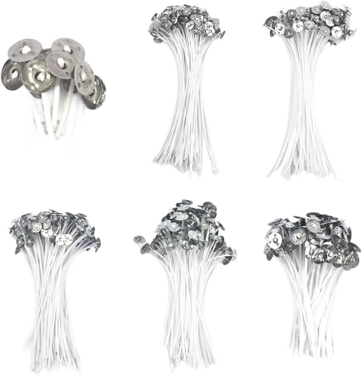 800PCS Candle Wicks Smokeless Wax Pure Cotton Core for DIY Making Pre-Waxed Party Supplies 2.5-20cm(8cm)