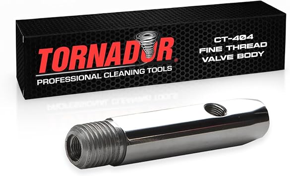 Tornador CT-404 Fine Thread Valve Body | OEM Stainless Steel Replacement for Z-010 Classic | Durable, Leak-Free, Precision Fit Spare Part for Automotive Detailing and Interior Cleaning Use