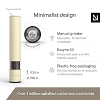 Vista 4 de LARS NYSØM - Molinillo de sal y pimienta de acero inoxidable con molinillo de cerámica ajustable, de diseño
