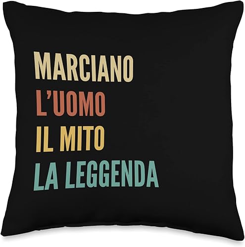 Disegni Di Nomi Italiani Divertenti Per Marciano Divertido diseño italiano de nombre Marciano, 16 x 16 pulgadas, multicolor