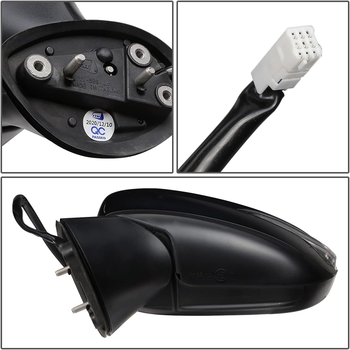 Auto Dynasty MA1320215 Factory Style Driver Left Side Mirror - Manual Folding | Power Adjust | Heated Glass | Turn Signal | Blind Spot Detection - Compatible with Mazda CX-5 15-16, Paint to Match