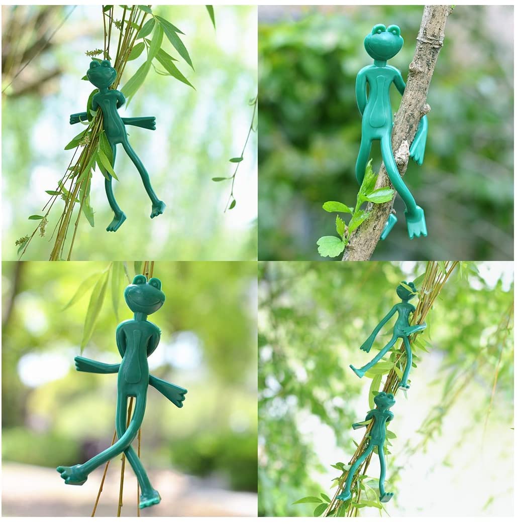 Supporto Per Piante Rampicanti A Forma Di Rana (2 Pezzi) - Tutor In Silicone Verde Per Piante In Vaso, Decorazione Da Giardino - 2