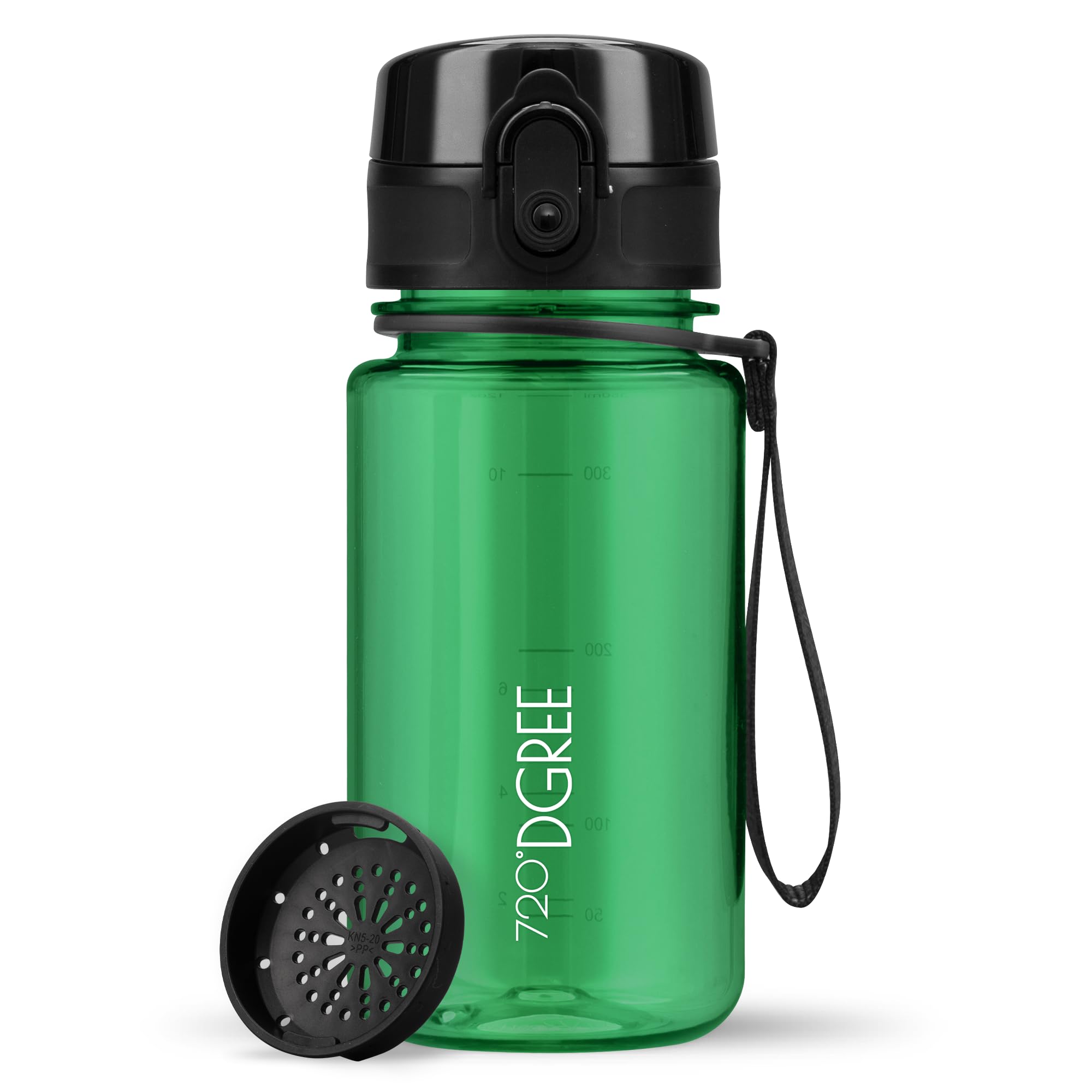 720°DGREE Botella uberBottle + colador – 350 ml, 500 ml, 650 ml, 1000 ml, 1,5 l, 2 l – Sin BPA – Botella de agua para deportes, escuela, niños, fitness, gimnasio, bicicleta, exterior – ligera — view 108