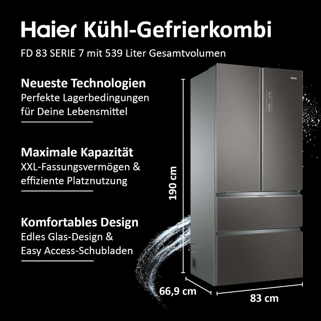 Haier French Door Kühl-Gefrierkombination FD 83 Serie 7 HB18FGSAAA