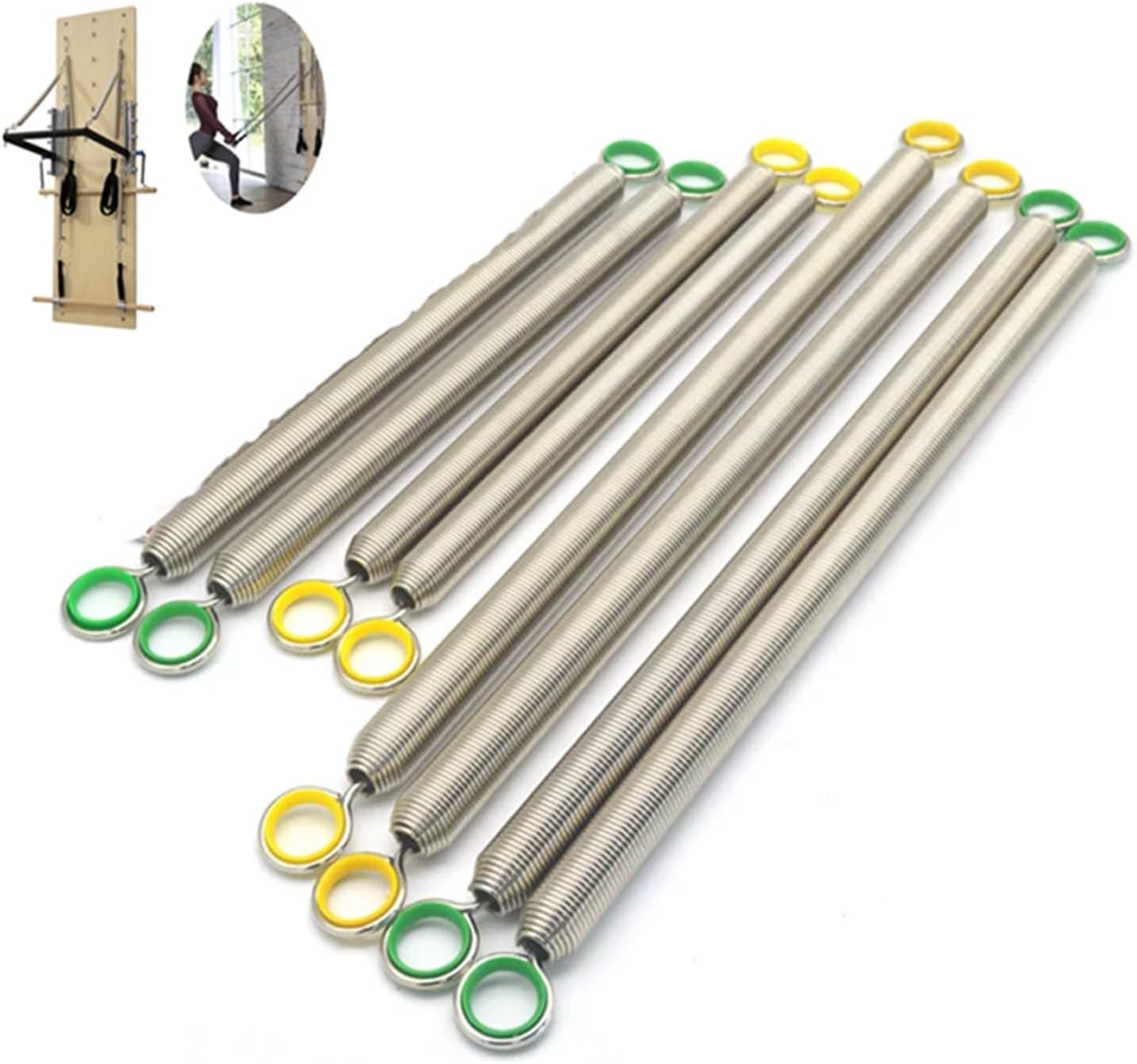 Pilates Pro Chair Springs ﻿Pilates Springboard Yoga Wall Mounted Pilates Equipment Board Music Wire Steel Tension Spring Set