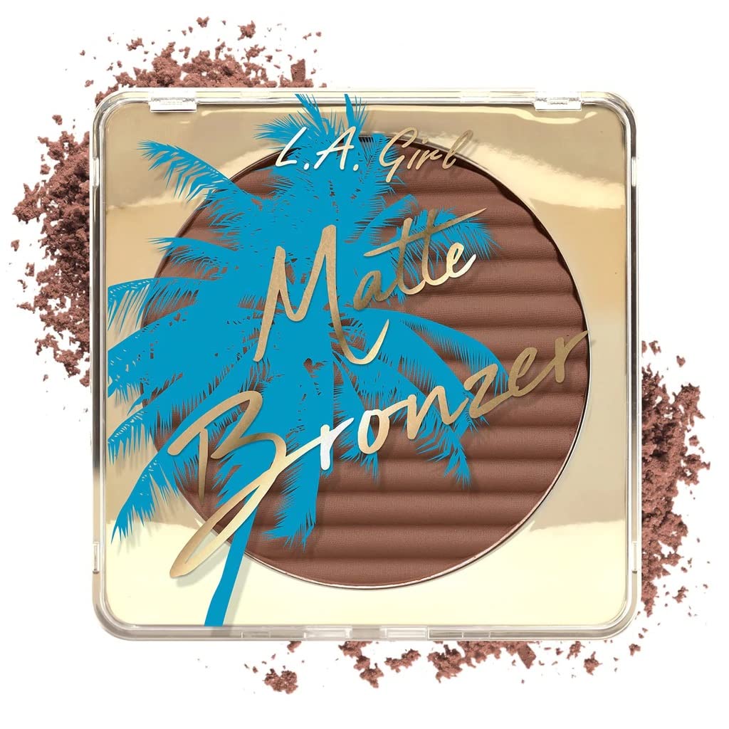 L.A. Girl Matte Bronzer – Lost In Paradise, Added Vitamin E & Coconut Fruit Extract, Contour To Your Cheeks, 15 gm