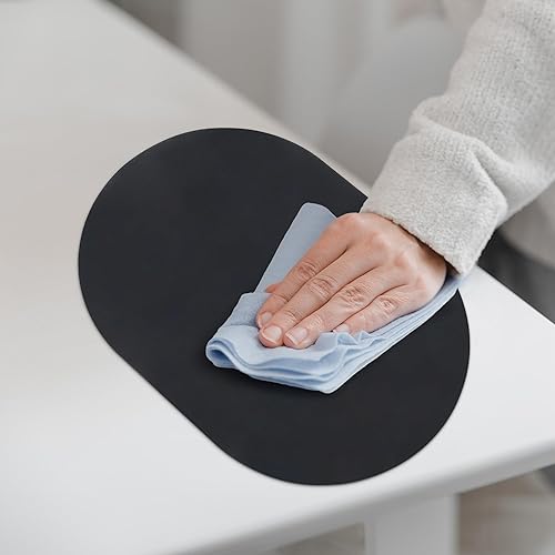 Miniatura 4 de Paquete de 4 manteles individuales ovalados grandes de silicona, antideslizantes, resistentes al calor, impermeables, protectores de encimera de