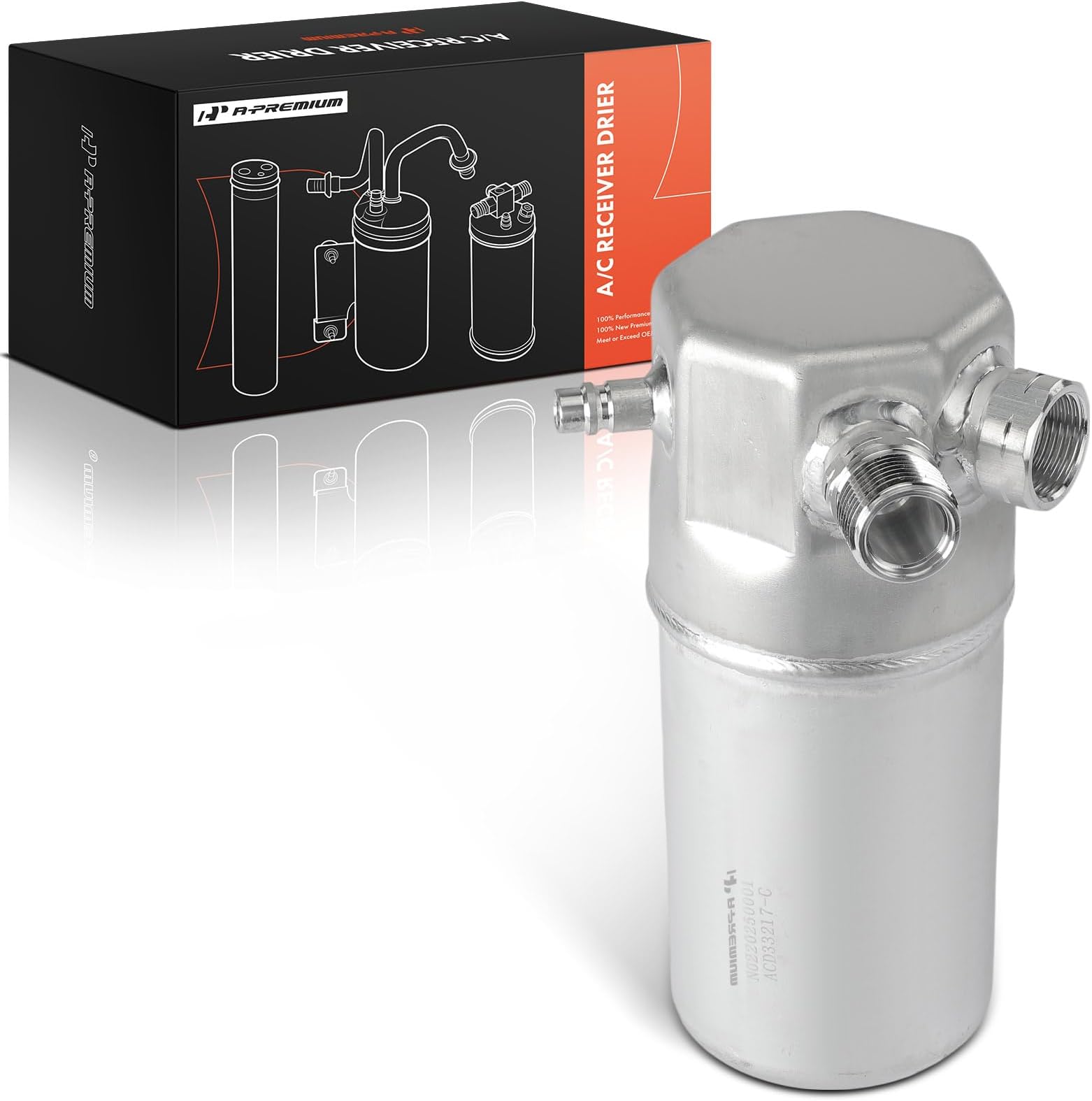 A-Premium Aluminum Air Conditioning A/C Receiver Drier Compatible with Oldsmobile Silhouette 1996 & Pontiac Trans Sport 1996 & Chevrolet Lumina APV 1996, 3.4L, Silver