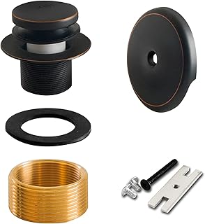 SENTO Bronze Tip-Toe BathTub Drain Trim Set Assembly Stopper Kit, Fit both 1-1/2 Inch or 1-5/8 Inch Strainer and Stopper, Heavy Duty Metal with Matching Screws, Easy Installation, Oil-Rubbed Bronze