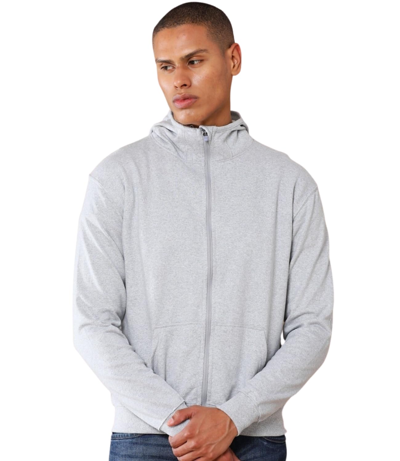 Cotton Fleece Regular Fit Hooded Sweatshirt Full Sleeves Solid Jumper Sweatshirt for Men-image-18