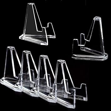Card Display Stand,20Pcs Mini Clear Coin Display Stand,Acrylic Trading Thickened Display Easel,Multifunctional Display Holder(2.13 Inch Tall)