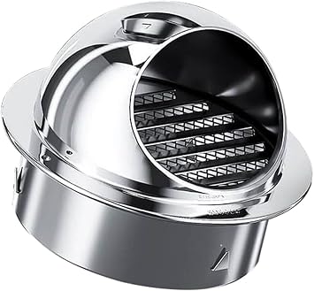TIST Ceiling Vent Covers 304 Stainless Steel Vents Exterior Hood Vents PVC Piping Exhaust Vents Round External Chimney Vent150mm
