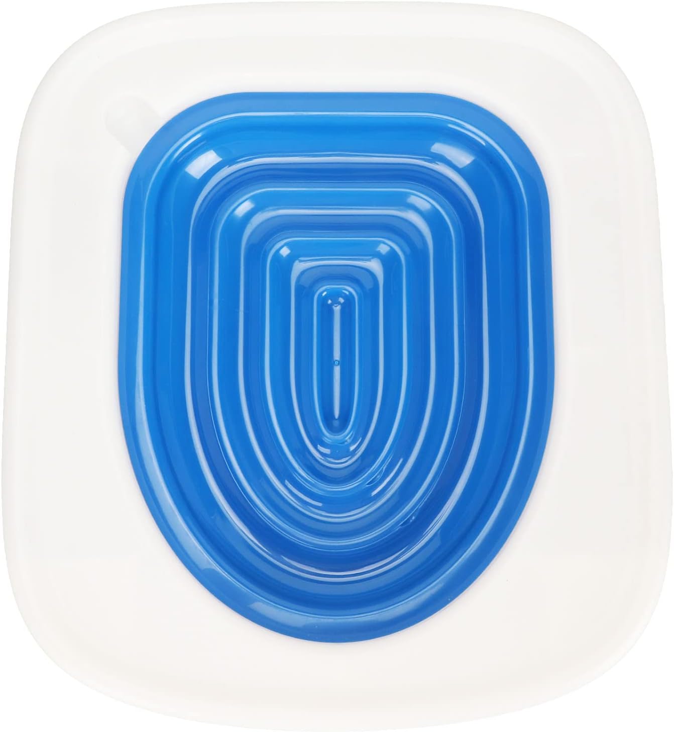 Cat Toilet Training Kit, Kitty Toilet Trainer Urinal Seat Professional ABS Convenient Stable Base Safe with Groove for Cat Supplies(Blue)