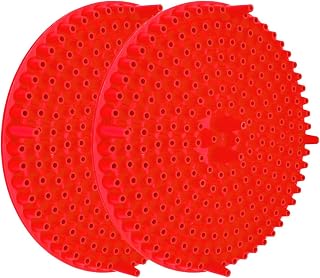 2PCS Car Wash Bucket Grit Trap Insert, 10.2" Vehicle Detailing Washing Filters for Dirt & Debris Trapping, Auto Collecting Sediment Cleaning Tool, Universal for SUV Sedan Truck (Red)