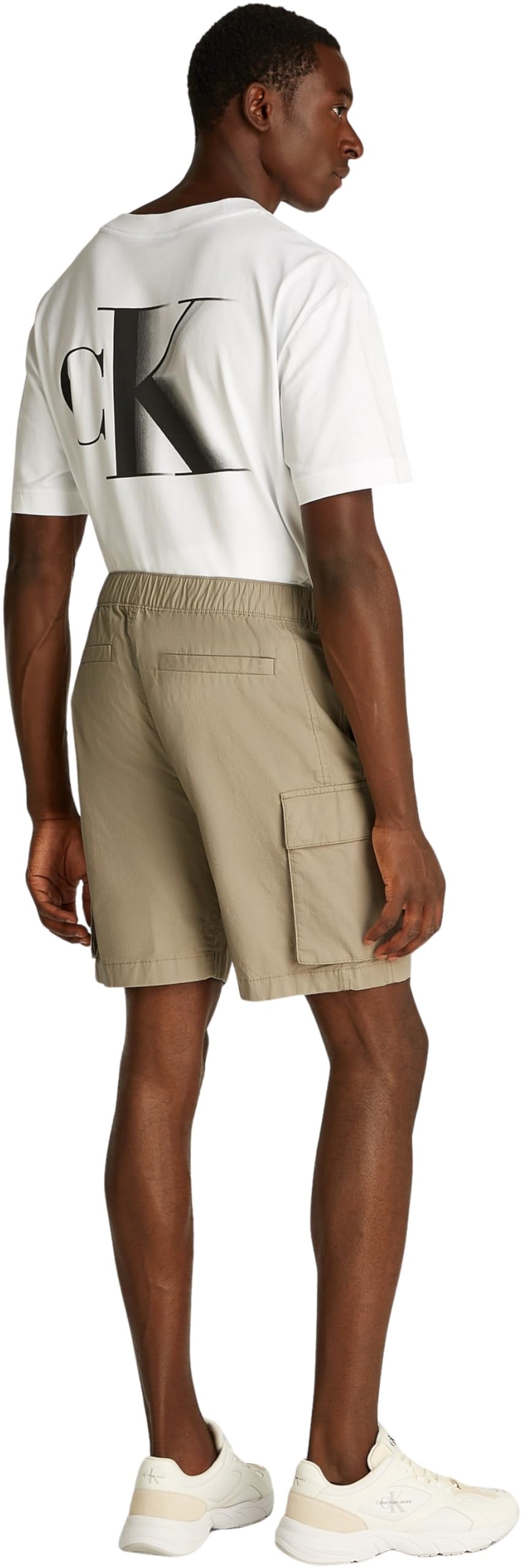 Calvin Klein Uomo Pantaloncini Cargo Washed con Elastico