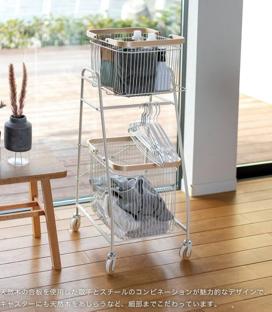 Amazon.co.jp: キャリーバスケットワゴンS 省スペース キッチン