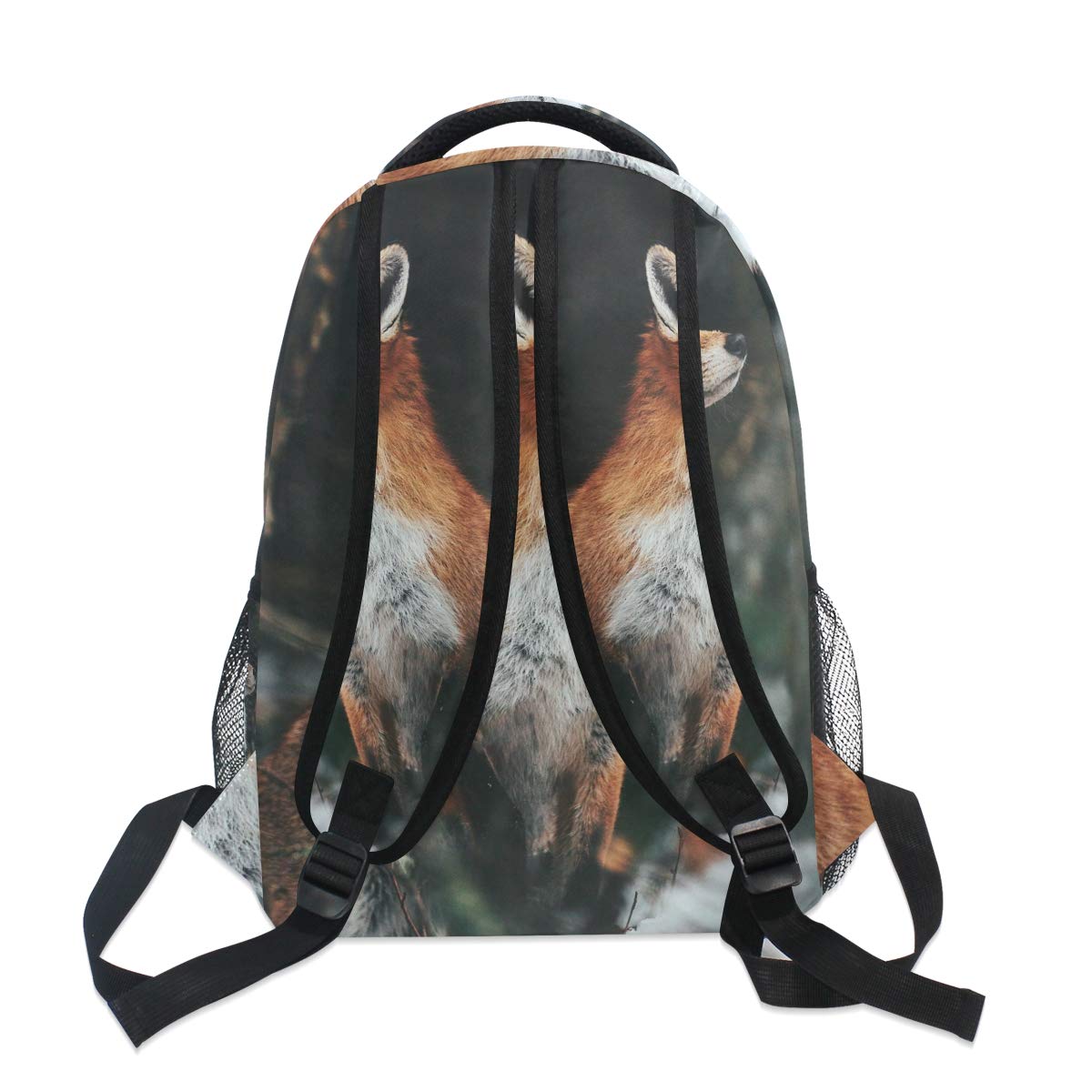 Mnsruu Beau Sac à Dos d'école de Renard Rouge pour Le Sac de Voyage de Sac de Voyage d'enfants de Filles de garçons, Taille unique