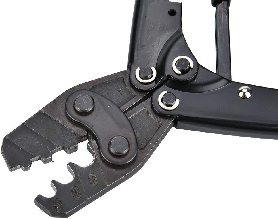 Terminal Crimper, HS-14 Cold Pressed Terminal Crimp Pliers 5.5-14mm² 17-6 AWG Crimper for Bare Terminals,for Crimping Tubular Terminals