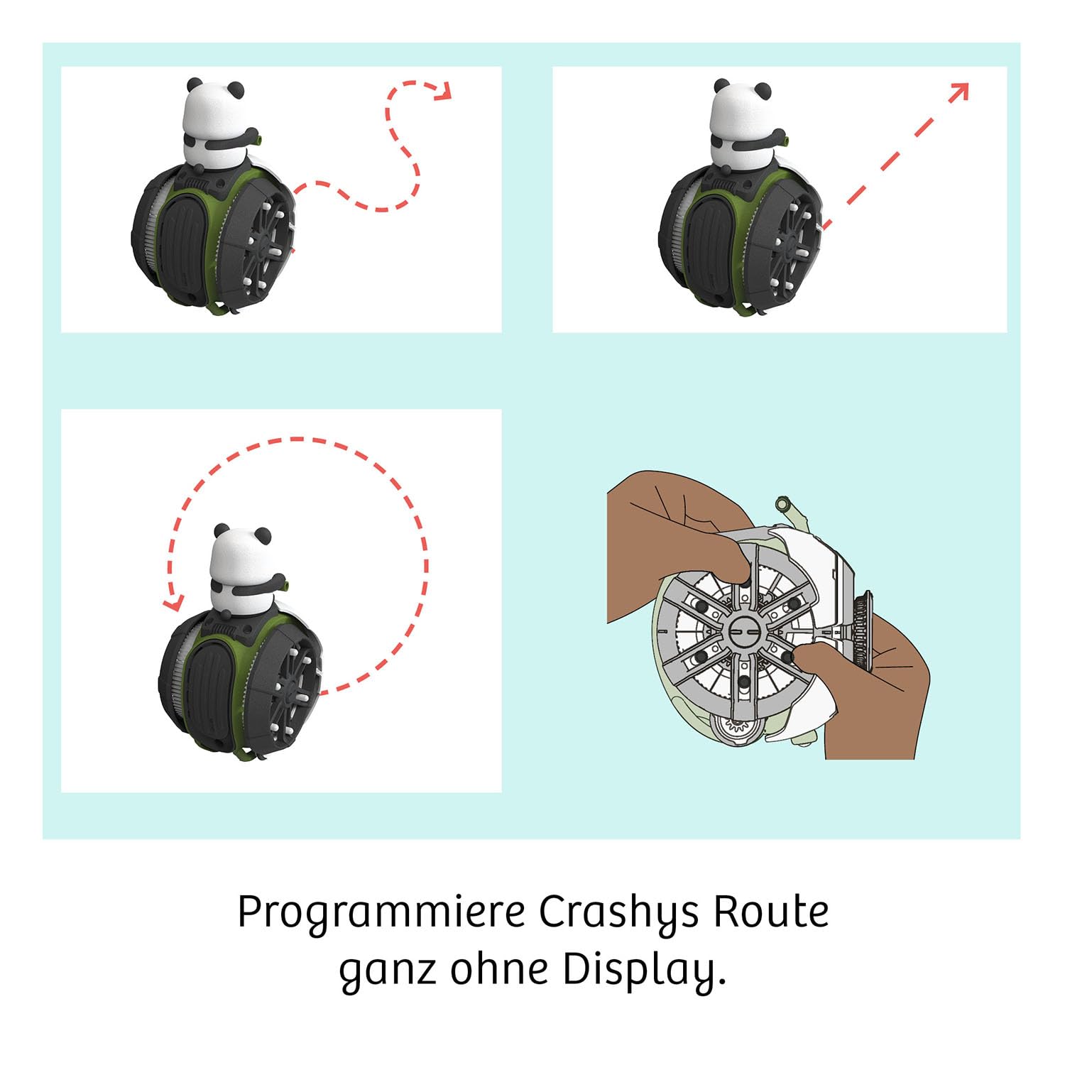 KOSMOS Crashy, der niedliche Robo-Panda auf Kollisions-Kurs, für Kinder ab 6 Jahre, Roboter Spielzeug, Bausatz, Experimentierkasten, Bauen, Programmieren, Spielen 621346