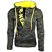 Produktbild Rusty Neal Herren Pullover Strick Kapuze Kapuzenpullover Verschluss Bauchtasche A1-RN13277, Größe:S, Farbe:Anthrazit/Gelb