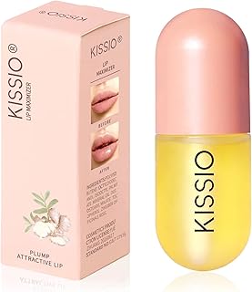 Lip Plumper,Natural Lip Plumper,KISSIO lip plumper for day use,Lip Plumper Gloss Make Lips Fuller and Moisturizing 5.5ml