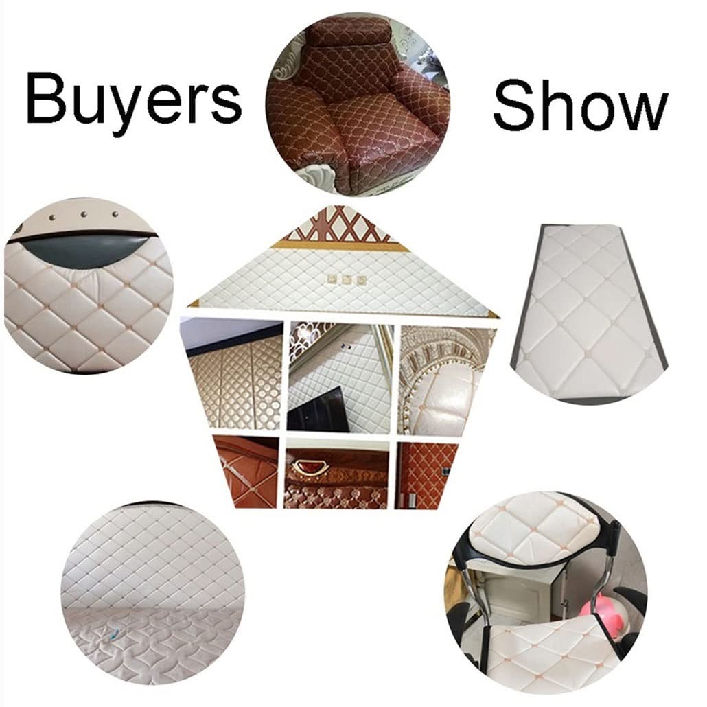 Skóra PU materiał obiciowy tkanina 6 mm gruby sztuczny materiał arkusze do rękodzieła DIY narzędzia do szycia hobby warsztat rzemiosło (rozmiar: 54,3 cala x 39,4 cala, kolor: granatowy