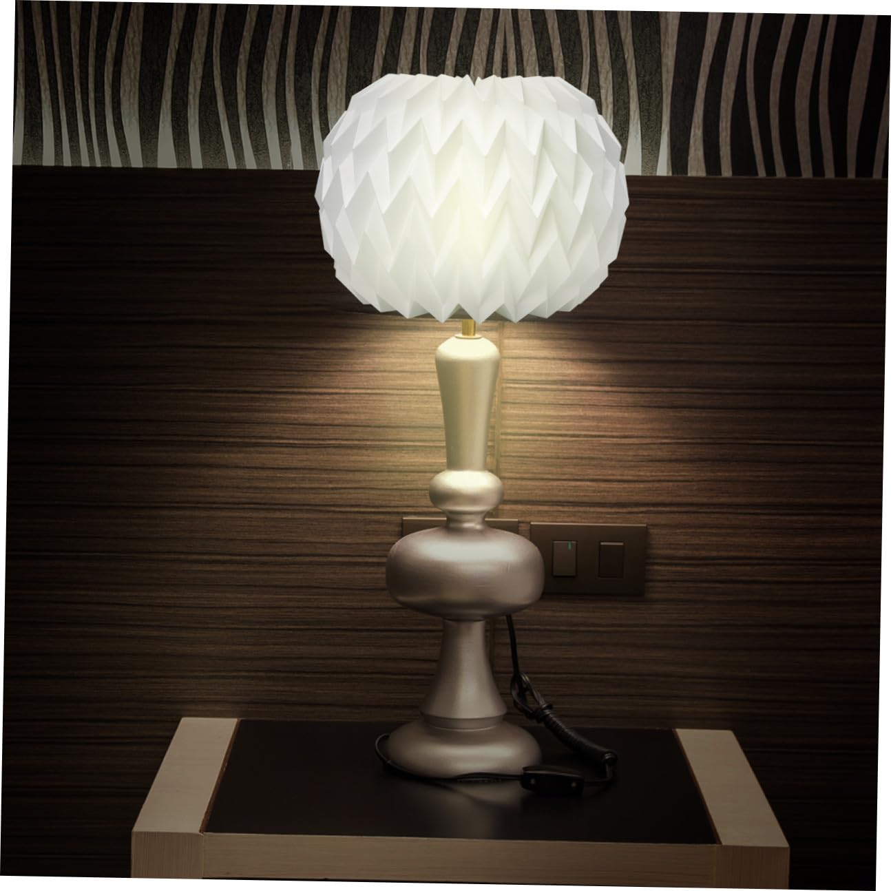 Paralume Origami Pieghevole in Carta Bianca per Lampada Sospesa | Stile Semplice e Delicato, Adatto per Bar e Casa, Copertura Sottile per Arredo