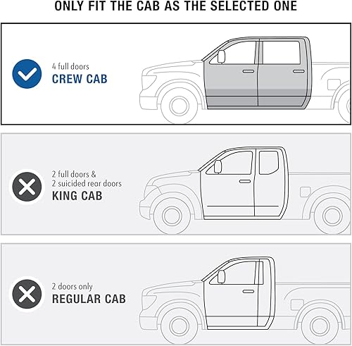 Miniatura 2 de MaxMate Compatible con Nissan Frontier Crew Cab 2005-2023, rieles laterales de 3 pulgadas, barras Nerf (2 piezas con kit de soporte de montaje)