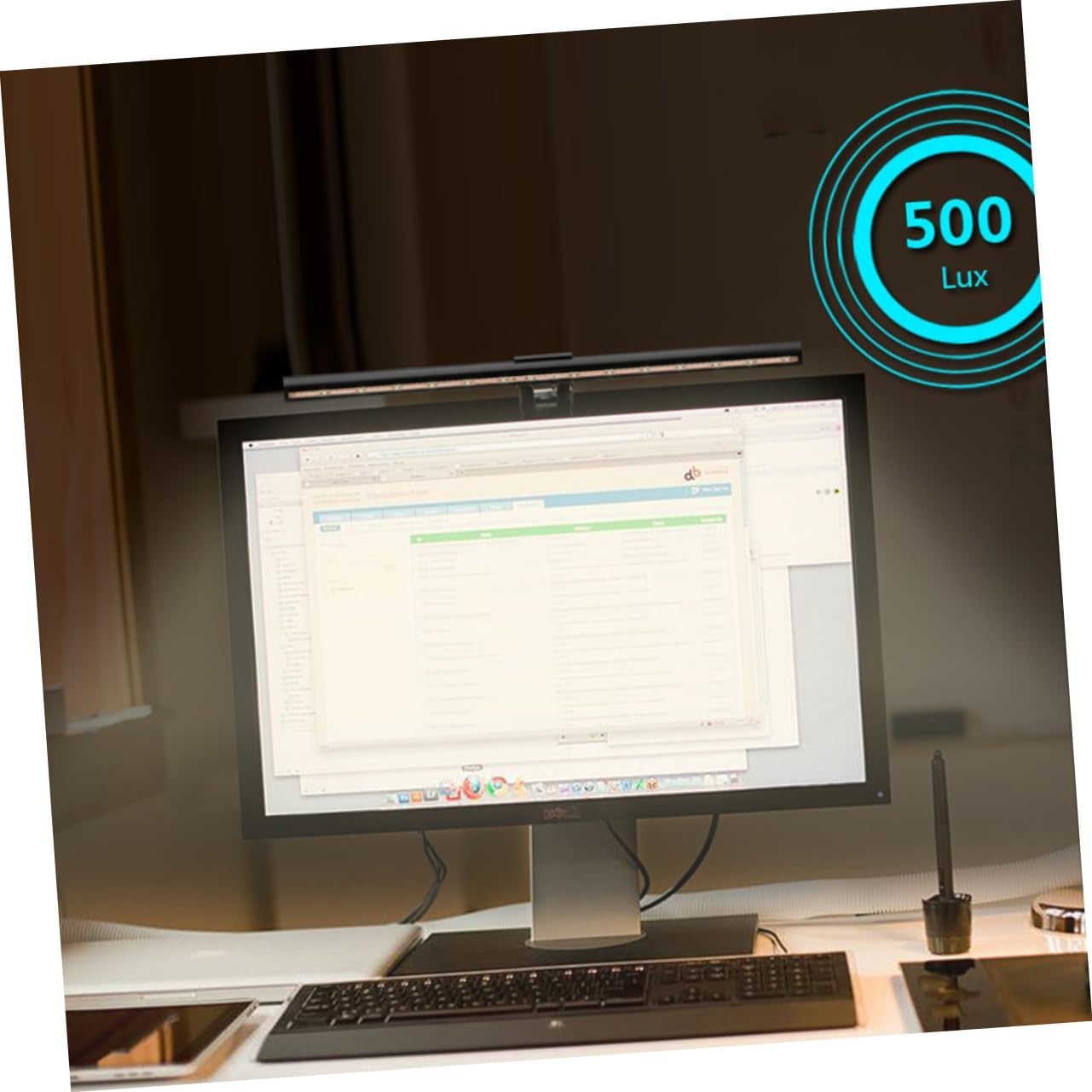 MERRYHAPY Computer Monitor Light E-Reading Clamp Lamp USB Cable for Eye Clip Design for Home Office and Study Black