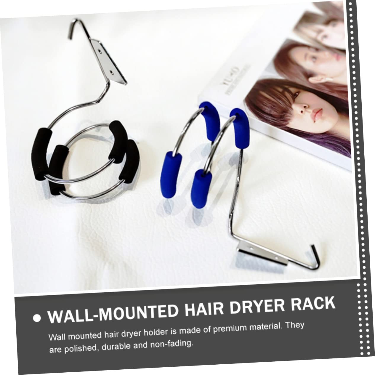 SHERCHPRY 3 Sätze Haartrocknerhalter Lockenwickler Haartrockner-organizer Halter Für Die Aufbewahrung Eines Haartrockners Wandregal Für Haartrockner Fönständer Rostfreier Stahl 2 Stück * 3