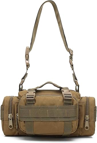 Miniatura 8 de Riñonera militar 3P, Molle para bicicletamotocicleta, impermeable, bolsa para cámara, camuflaje EDC bolsa cruzada con correa para el hombro