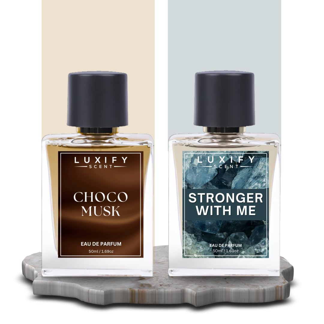 LUXIFY SCENT Choco Musk & Stronger With Me Perfume | Notes of Chocolate, Lavender & Lily Fragrance | Eau De Perfume| Unisex Fragrance | Luxury Gift Pack | 50ml
