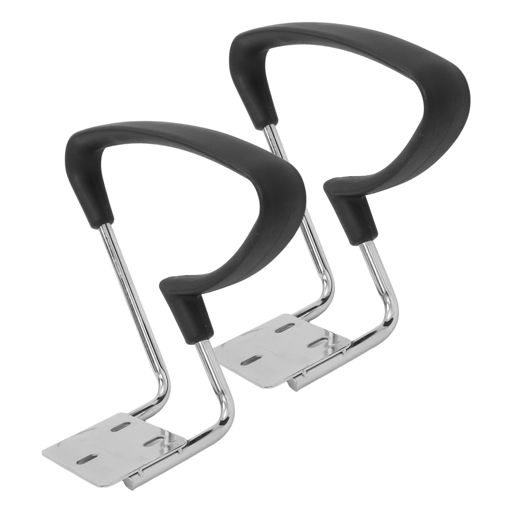 Homoyoyo 2 Pezzi Anelli Bracciolo Sedia Ufficio in Plastica Ricambio per Braccioli Poltrona da Scrivania e Gaming Accessori Montaggio Ergonomici Antigraffio Nero