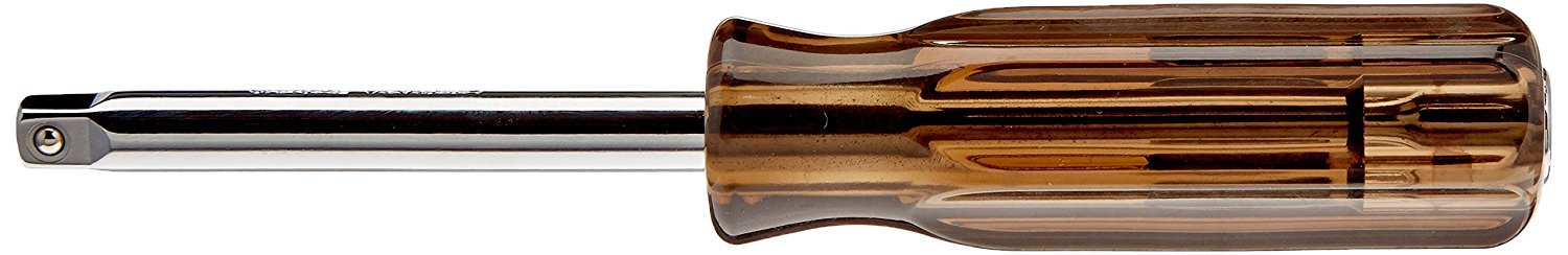 Edward Tools 1/4” Drive Spinner Handle Nut Driver - 6” Handle Extension - Heavy Duty Rust Proof Steel - Ribbed Handle for Extra Leverage