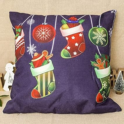 Amazon Co Jp Lweitech 枕なしの2 Pcsクリスマスオフィスベッドルームの漫画ファブリックを印刷枕カバー クリスマスツリー 年のクリスマスファッションスタイル Color Christmas Stocking 家電 カメラ
