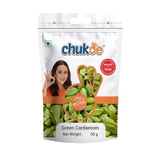 Chukde Green Cardamom (Hari Elaichi) 50g | Ideal For Masala Chai, Desserts, Biryani & As A Mouth Freshener | Bold & Heavier 8mm+ Cardamom Pods | Laboratory Tested