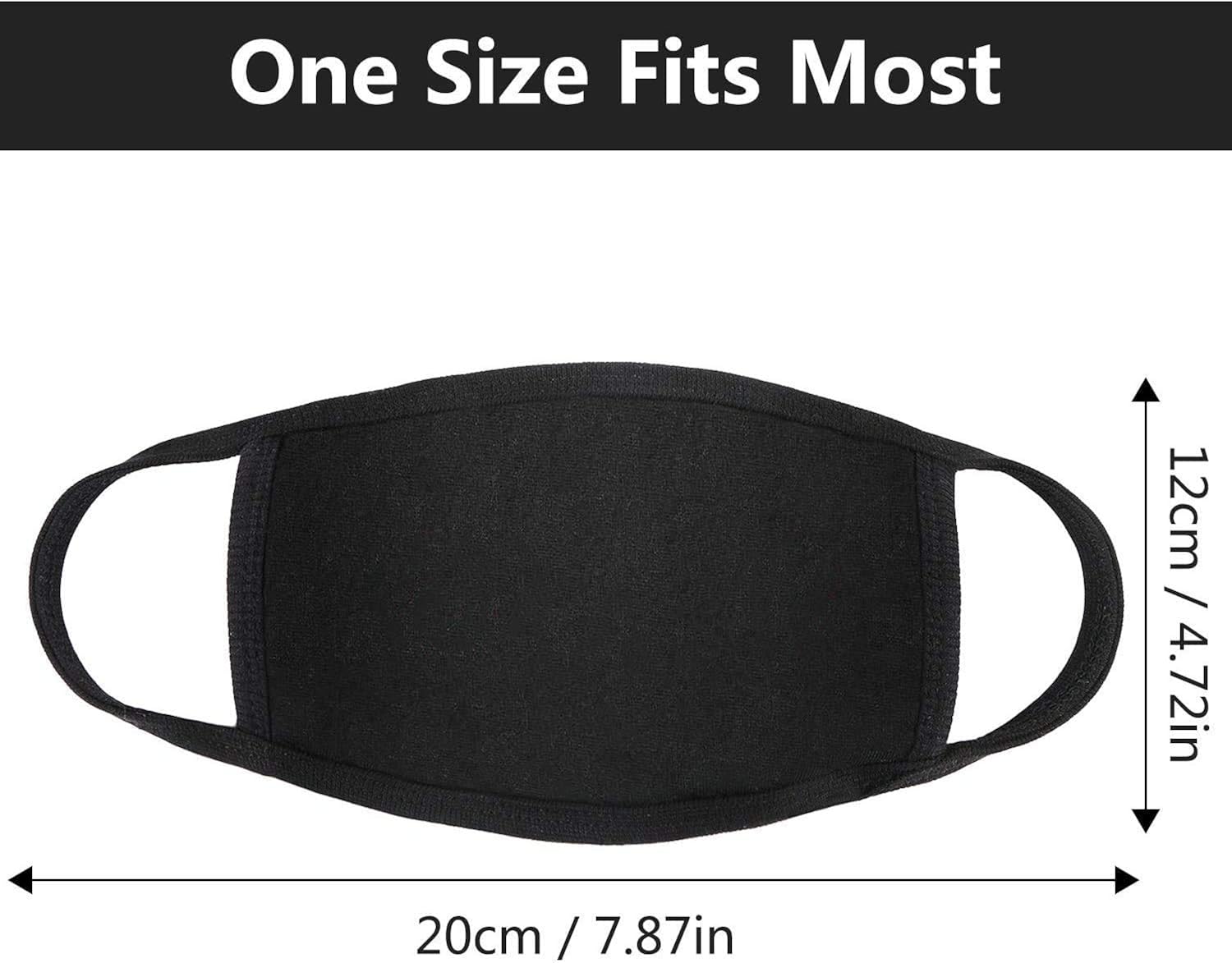 Cotton 2 Pack Black Face Mask