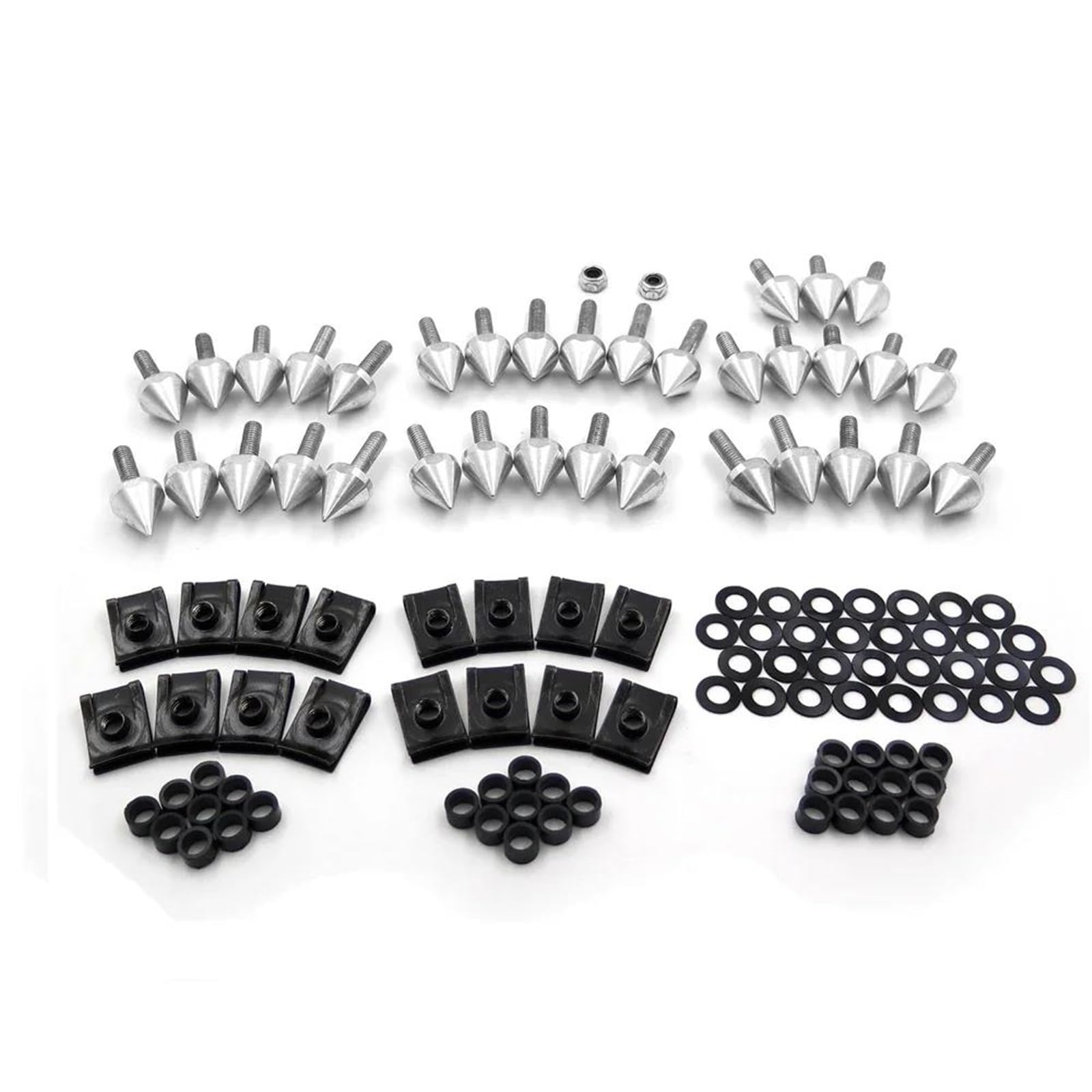 Kit Vis Carénage Aluminium Moto pour Yamaha pour YZF R1 2004-2006 Argent Outil de Fixation