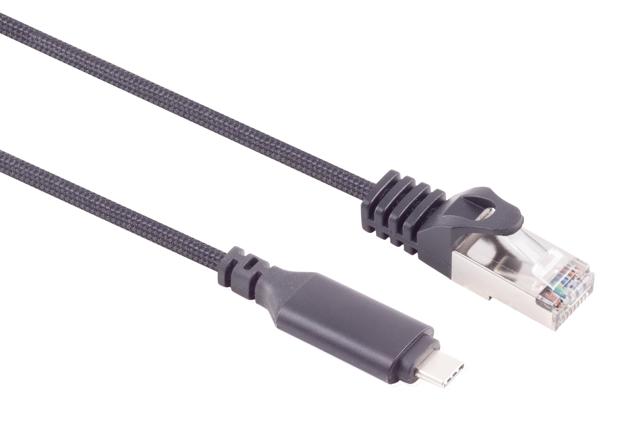 1aTTack.de 15m USB-C to LAN adapter cable 1 piece cable 1 Gbit data transfer USB C 3.1 to RJ45 Ethernet Cat6 cable compatible with smartphone laptop Macbook 15m