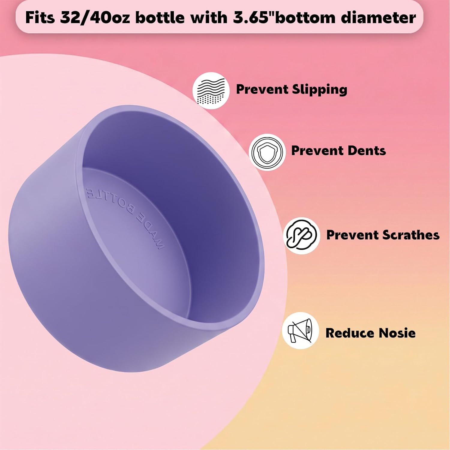 Insulated Water Bottle Accessories Set,Including Water Bottle Shoulder Strap,Siliocne Boot,Keychain Charms,for 30/40oz Hydro Flask,IRON °FLASK,ThermoFlask,CIVAGO and More(Purple)