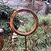 Rusty garden finials, Metal garden decor, metal yard art, outdoor metal decor, Rusty metal ring decor, Set of 8 Rusty Metal garden stakes