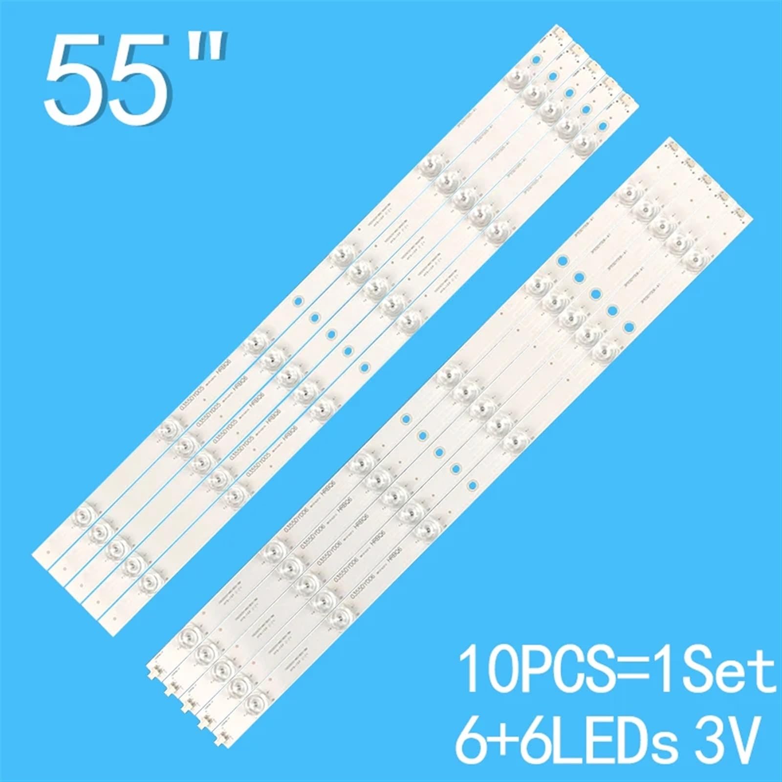 Barra TV LED Compatibile for 12 Pezzi LC43490058A LC43490059A LC43490062A LC43490063A LC43490064A H0846-L HRBQ6 CANTV55SD160 0355DY006 03