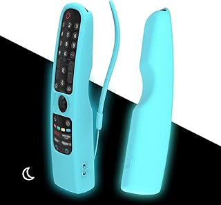 Capa de silicone para controle remoto LG MR22GN compatível com LG MR21GA/MR23GN MR22GA OLED Smart TV Magic Remote, capa protetora à prova de choque para LG Magic Remote 2022/2023, antiperda com laço